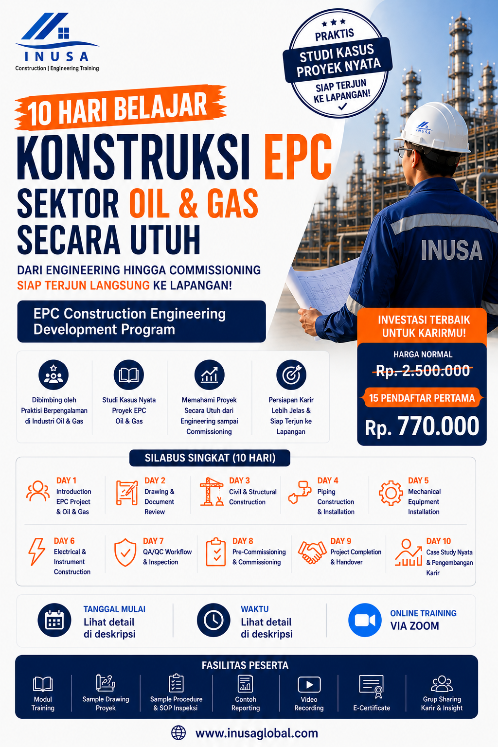 10 Hari belajar Construction EPC Sektor Oil & gas