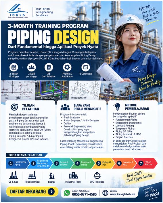 3 Month Piping Design Training Program